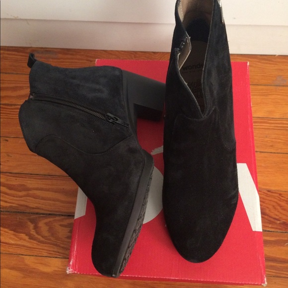 Winders Ankle Boots Black Suede Made In Spain - Picture 4 of 6